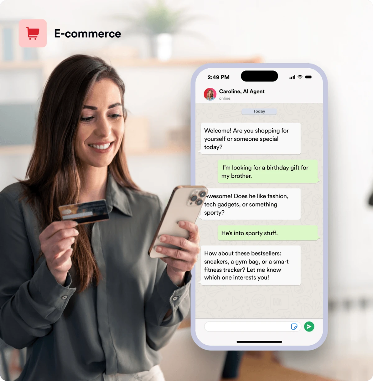 Customer support for e-commerce example
